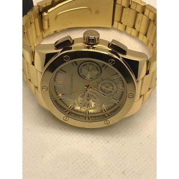 Vince Camuto VC/1104 Unisex Gold Stainless Steel Analog Dial Quartz Watch KS112 - Picture 6 of 9